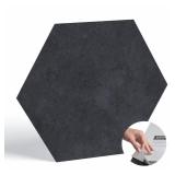 BaseCore HEX Hexagon Vinyl Flooring Dark Gray 5.75" DIY Self Adhesive Textured Modern Floor Tile Peel & Stick Tile (36pcs/21.5sqft per case)