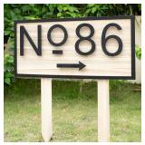 IVERRA 8 Inch Large Floating House Numbers, Black Modern House Number for Outside, Big Plastic Exterior Address Numbers for Door Wall Street (0)