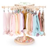 POVETIRE Headband Holder Bow Organizer for Girls,360 Rotating Hair accessories Organizer Storage Baby Headband Display Stand Hair Bow Rack for Toddler Nursery Decor