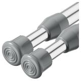 AIZESI Spring Tension Curtain Rod Short Tension Rod Silver,28"-41"-2Pcs)