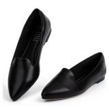 MUSSHOE Flat Shoes Women Pointed Toe Comfortable Slip on Women