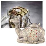 Camel Piggy Bank for Adults Camel Shape Bank Craft Money Saving Box Home Desktop Decoration