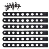 (6 Pack) Replacement Bike Rack Cradle Straps .49 Ladder Style Strap Holes Compatible with Thule 1/2 Tab 534 Bike Rack Straps Replacement