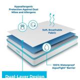 Linenspa Waterproof Smooth Top Premium Full Mattress Protector, Breathable & Hypoallergenic Full Mattress Covers   Packaging May Vary,White