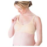 Medela Maternity and Nursing T Shirt Bra, Non Wired and Ultra Comfortable Maternity Bra that Grows With You, Medium, Nude