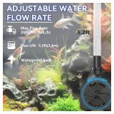 Knifel Submersible Pump 210GPH (800 L/H 15W) Ultra Quiet with Dry Burning Protection 5.2ft High Lift for Fountains, Hydroponics, Ponds, Aquariums & More