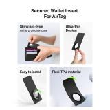 Belkin Apple AirTag Secure Wallet Insert, Thin AirTag Wallet Holder, Accessories for Apple AirTag   Ultra Slim & Flexible Credit Card Size Insert for Purse, Handbag, Pocket, Backpack   Black