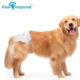 Paw Inspired Disposable Dog Diapers | Female Dog Diapers Ultra Protection | Diapers for Dogs in Heat, Excitable Urination, or Incontinence (X-Large (20 Count))