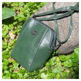 Cassandra Vegan Leather Bag. GREEN