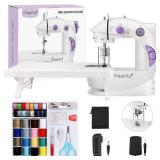 Magicfly Mini Sewing Machine for Beginner, Dual Speed Portable Machine with Extension Table, Light, Sewing Kit for Household, Travel