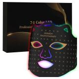 Led Face Mask Light Therapy At Home, Blue Red Light Therapy Mask for Face, 7 Colors LED Face Mask Light Therapy?Black - Retail: $91.48