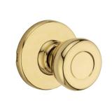 Kwikset Tylo Interior Passage Door Knob, Handle For Closet and Hallway Doors, Non-Locking Doorknob in Polished Brass