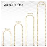 4 Pieces Different Sizes Iron Replacement Flat Chains Iron, Metal Chain Strap for DIY Purse Handbag Shoulder Crossbody Bag Clutch by RAPUDA(15.4 Inch, 23.6 Inch, 31. 4 Inch, 47.2 Inch) Gold