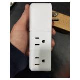 USB Outlet Extender Surge Protector - with Rotating Plug, 6 AC Multi Plug and 3 USB Ports (1 C), 1800 Joules, 3-Sided Swivel Power Strip Spaced Splitter for Home, Office, Travel