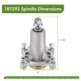 Spindle Assembly Fit for Craftsman HU Ariens Poulan - Mandrel Spindle Fit for 42" 46" 48" 54" Mower Deck, with Thread Bolts and Grease Fitting, Replace 192810 532187292 532187281 567253301 587819701