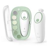 Momcozy Baby Nail File Electric, Gentle Baby Nail Trimmer Electric Rechargeable, Baby Nail Clipper Electric, 7 Grinding Head Replacement Pads