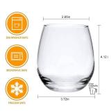 Ufrount Stemless Wine Glasses Set of 12,16 OZ Stemless Wine Glass Cups,Clear Christmas Red Wine Glassware White Wine Glass Tumblers,Elegant Crystal Bourbon Glasses Water Cups for Wine,Whiskey