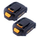 ELEFLY 2 Pack WA3525 20V 4.0Ah Lithium Battery Compatible with 20V Battery WA3575 WA3012 WA3525 WA3520 WA3578, Compatible with 20V Cordless Tools