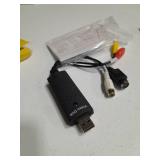 Video Capture Card USB 2.0 Audio Device Old VHS Mini DV Hi8 DVD VCR to Digital Converter for Mac, PC Support Windows 2000/10 / 8/7 / Vista/XP/Android