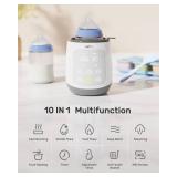 HEYVALUE Bottle Warmer, Baby Bottle Warmer 10-in-1 Fast Baby Food Heater&Thaw BPA-Free Milk Warmer with IMD LED Display Accurate Temperature Control for Breastmilk or Formula for Bottles