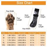 KOOLTAIL Non Slip Dog Socks to Prevent Licking Paws for Hardwood Floors, Dog Boots Shoes for Hot/Cold Pavement with Grippers Traction Control, Waterproof Paw Protector for Small Medium Large, M