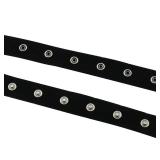 Snap Button Tape Trim ZCZQC 2 Yards 20x5mm/0.790.98inch Black Sewing Snap Fastener Tape Ribbon Male and Female Set