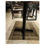 (2) 30in Wood Tabletop W/Grey Inlay And Metal Leg