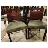 (4) Wooden Back Cushioned Dining Chairs