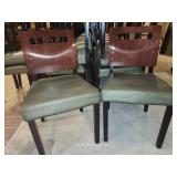 (4) Wooden Back Cushioned Dining Chairs