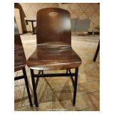 (2) ISA International Wood Dining Room Chairs W/Metal Base