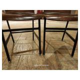 (2) ISA International Wood Dining Room Chairs W/Metal Base