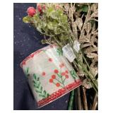 Supplies for the Creation of Customized Flower Arrangements White/Red/Gold/Berry