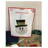 Two Large Gift Bags, Snowman EMB Kit, Five Bottle Gift Bags, Small Gift Bag, and One Christmas Stocking