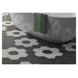 Equipe Hexatile Black VEN0202338 Hexagon Tiles Made in Spain 25 pcs 7x8 inch