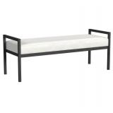 HomePop Modern Metal Bench|Bench for Living Room & Bedroom | Decorative Home Furniture - Cream Boucle-Retail-$139.99