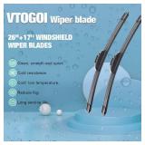 VTOGOI® Windshield Wiper Blades Replacement for 2017-2022 Honda CRV CR-V,Original Factory Quality Front Rear Wipers Blade Set for My Car -26"+17"+12"(Pack of 3)