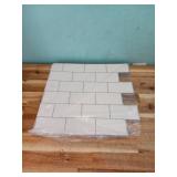 Art3d 10-Sheet Peel and Stick Backsplash, 12 in. x 12 in. Subway 3D Wall Panels, Mono White with Gray Grout