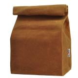 Waxed Canvas Lunch Bags Brown Paper Bag Styled - Classic Updated - Reusable and Washable, Worthbuy Lunch Box for Men & Women