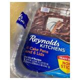 Reynolds Kitchen Heavy Duty, Non Stick 6 Cake Pans and 6 Lids Pack. 13 x 9.