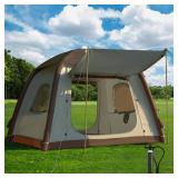 Inflatable Camping Tent with Canopy,Cabin Tent,2-4 Person Glamping Tents, Easy Setup Waterproof Outdoor Oxford Tents, Inflatable House Tent with Mosquito Screen, 4 Season Air Tent - Retail: $299.99