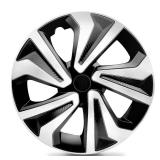 QUALITYFIND 16 inch Hubcaps Universal Hubcap Black & Silver Wheel Cover for Cars - Set of 4 - Fits Toyota Corolla Honda Volkswagen Chevy Chevrolet Mazda Dodge Ford and Most Cars - Retail: $85.33