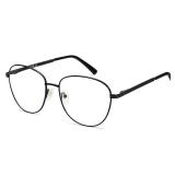 SOJOS Oversized Aviator Blue Light Blocking Glasses for Women Men, Metal Frame Clear Lens Eyeglasses SJ5098, Matte Black Frame/Anti-Blue Light Lens