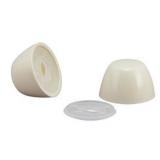 Plumb Pak PP Universal Round Toilet Push-On Bolt Caps Almond