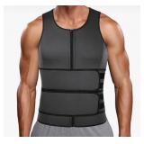 Men Body Shaper Compression Shirt Sweat Sauna Vest Waist Trainer Slimming Tank Abdomen Fat Burn Fitness Tops