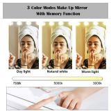 Despful Vanity Mirror Makeup Mirror with Lights,10X Lens,22.8"x 18.1" Hollywood Lighted Vanity Mirror with 15 Dimmable LED Bulbs,3 Color Modes,Touch Control for Bedroom,Tabletop or Wall-Mounted