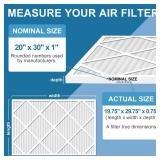 LotFancy 20x30x1 Air Filters, MERV 8 AC Furnace Filters, 6 Pack Pleated Air Conditioner HVAC Filters (Actual Size: 19.75 x 29.75 x 0.75 Inches)