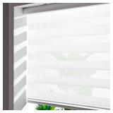 LINKCOO Zebra Blinds Roller Shades for Windows, Pretection Privacy, Light Filtering Control Day and Night, Corded Roll Pull Down Blind for Home and Office (offWhite - Width 39", Max Drop Height 72")