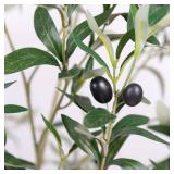 Hobyhoon Artificial Olive Tree, 6FT Tall Faux Silk Plant Artificial Tree in Potted Oliver Branch Leaves and Fruits for Modern Home Decor Indoor