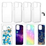 Vetivr 4 Pieces Transparent DIY Phone Case DIY Epoxy Resin Mobile Phone Case Anti-Slip Clear Phone Case Including 2 Hard Shells and 2 Soft Shells Compatible with iPhone 12/12 Pro 6.1 inch