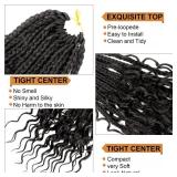 Goddess Box Braids Crochet Hair With Curly Ends 18 Inch Bohomian Box Braids Crochet Braids 8 Packs 3X Crochet Braids Synthetic Braiding Hair Extension for Black Women(18 Inch (Pack of 8), #2)